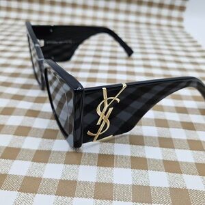 YSL Black Sunglasses with Gold Accent